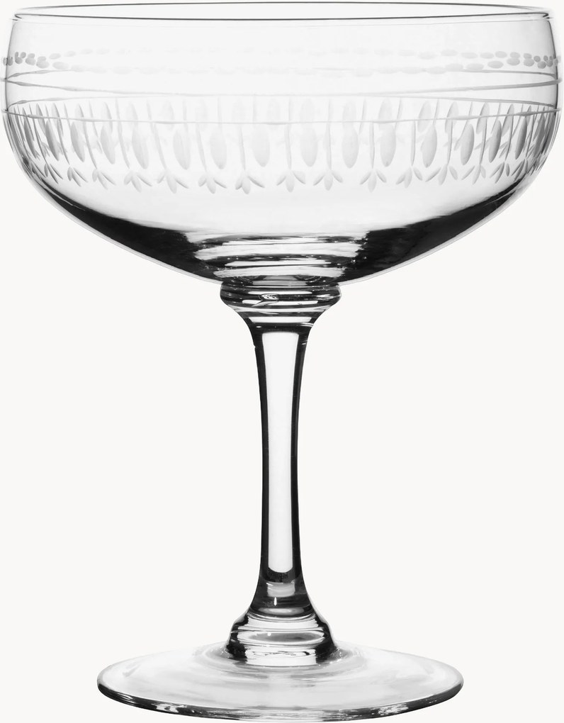 Set di 2 bicchieri da cocktail in cristallo soffiato Ovals