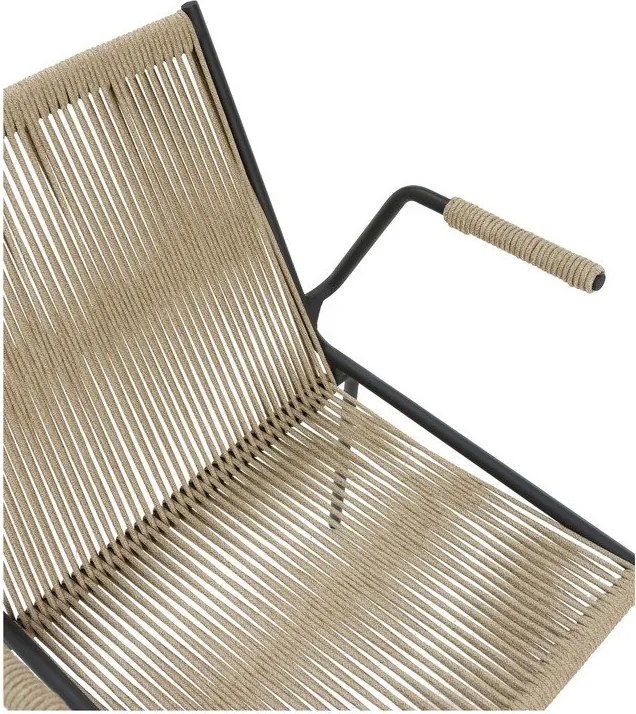 Sedie da pranzo in set beige in metallo con braccioli/impilabili 2 pz Emily – Marckeric