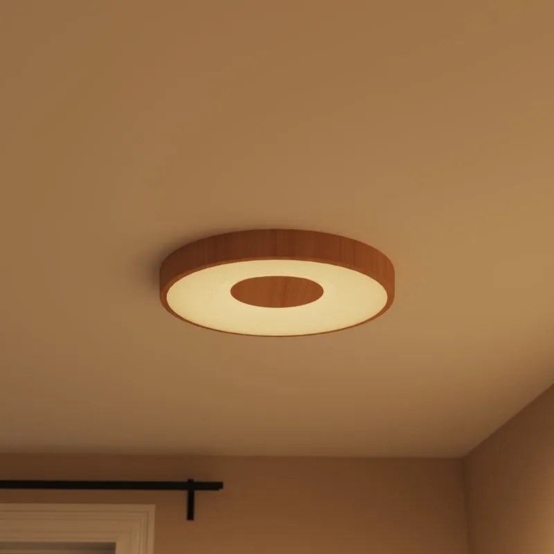 Plafoniera LED Piazo Ø 48 cm bianco IP21 cct da bianco caldo a bianco freddo con regolazione di temperatura, 8800 lumen INSPIRE