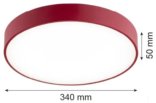 Argon 8334 - Plafoniera LED TIAMO LED/22W/230V 4000K rosso