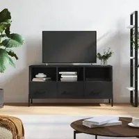 Mobile Porta TV Nero 102x36x50 cm in Legno Multistratocod mxl 103053