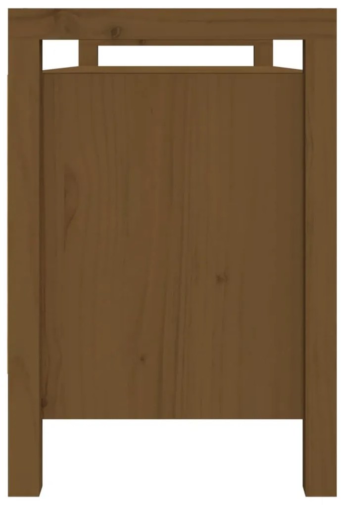 Panca da ingresso miele 110x40x60 cm in legno massello di pino