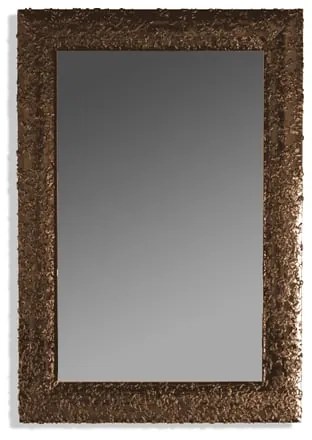 Specchio Shiny rettangolare in acciaio bronzo 62 x 90 cm