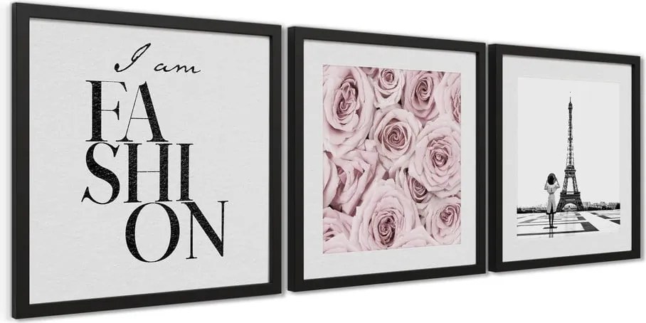 Set di dipinti 3 pz 30x40 cm Parisienne – Styler