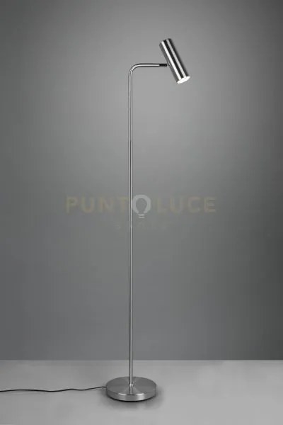 Marley piantana spot cilindro acciaio h. 151cm 1 luce attacco gu10