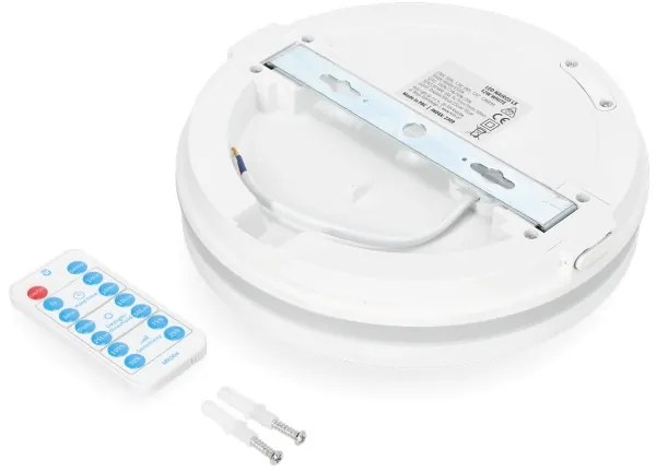 Plafoniera LED bagno con sensore LED/12W/230V Ø 20 cm bianco + telecomando