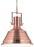 Sospensione Rustica-Country Fisherman Metallo Rame 1 Luce E27