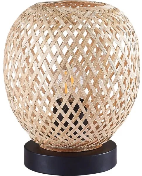 Lampada da tavolo ZANZIBAR 1xE27/20W/230V diametro 18 cm bambù