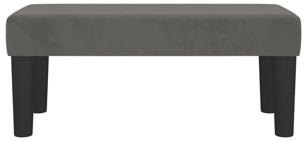 Panca grigio scuro 70x30x30 cm in velluto