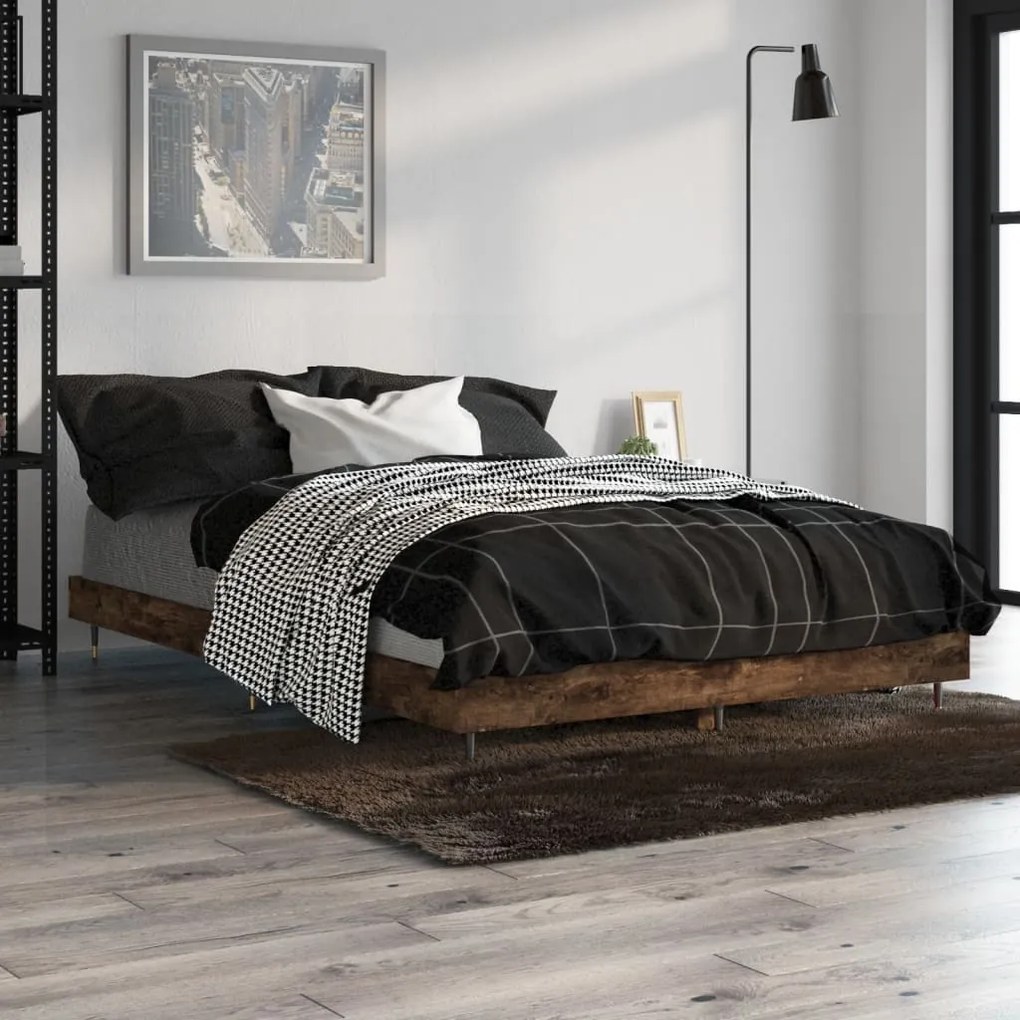 Giroletto Senza Materasso Rovere Fumo 120x190 Cm İn Truciolato /