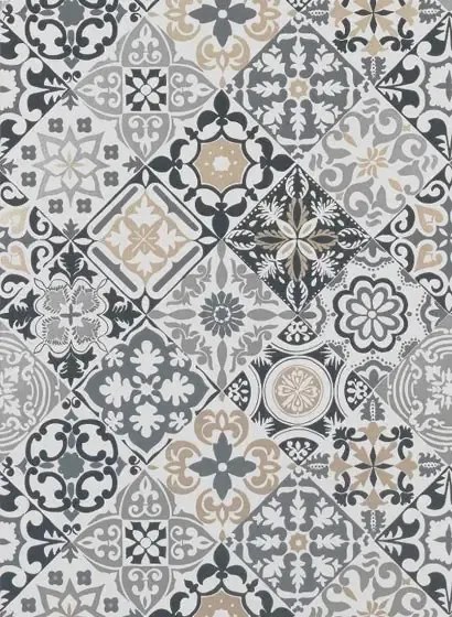 Tapete Cervo von Osborne & Little - Black/ Gold/ Silver