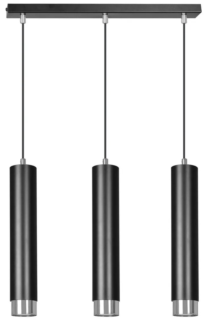 Lampadario a sospensione KIBO 3 BLACK e WHITE