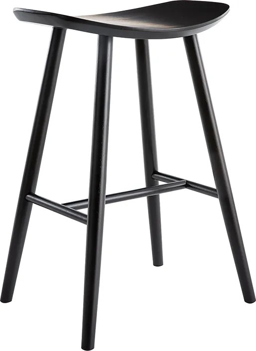 Sgabello da bar in legno nero H65 cm DEMORY