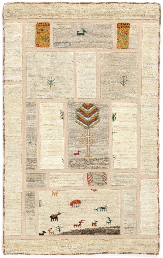 Gabbeh Tappeto 80 x 130 (Iran) Annodato A Mano