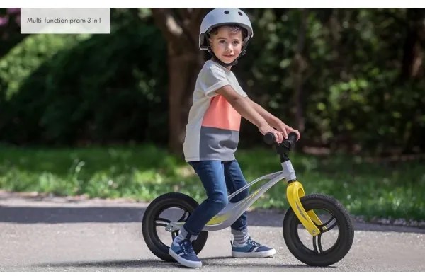 Lionelo - Bicicletta senza pedali BART TOUR grigio/giallo