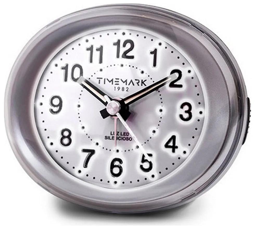 Orologio-Sveglia Analogico Timemark Argentato (9 x 9 x 5,5 cm)