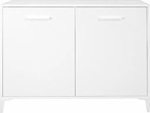 Madia in Legno 2 Ante 110x45 cm Drexa Bianco Frassino