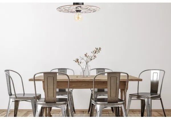 Lampadario a plafone FALCO 1xE27/60W/230V diametro 40 cm beige