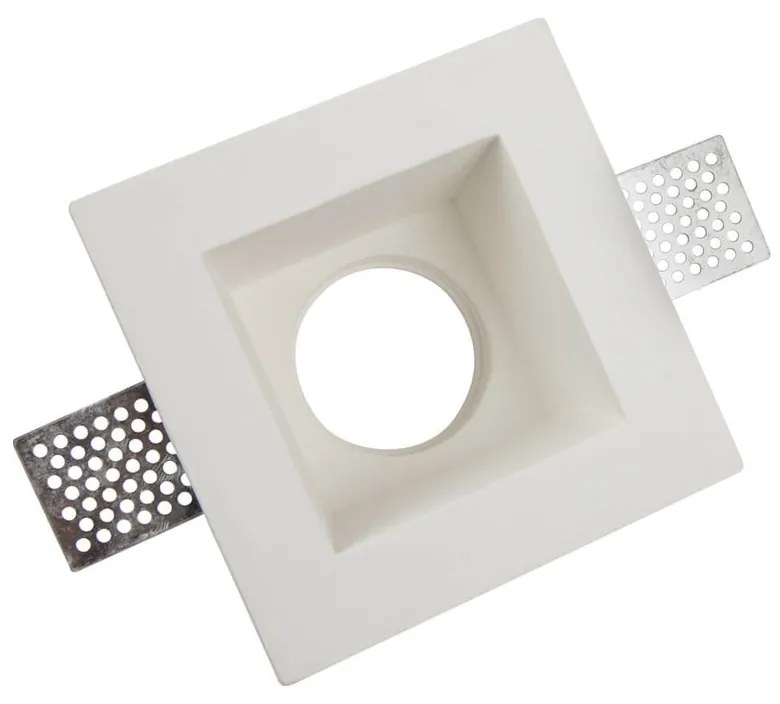 Portafaretto GU10 e MR16 in Gesso Pitturabile Quadrato 120x120 mm