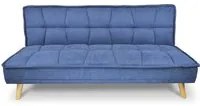 Divano letto clic clac in tessuto vellutato, divano 3 posti mod. Bart - Colore: Blu - DL-BA07FBC