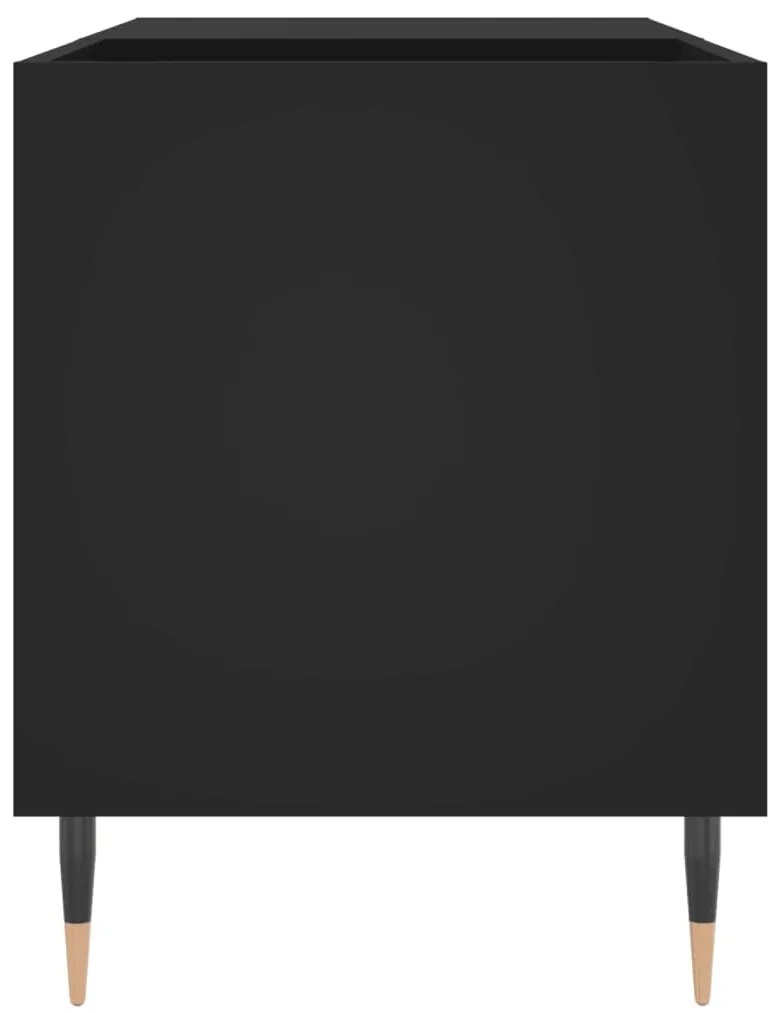 Mobile porta dischi nero 85x38x48 cm in legno multistrato