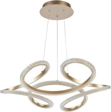 Searchlight 66110CP - Lampadario LED dimmerabile a sospensione con cavo DOODLE LED/40W/230V ottone