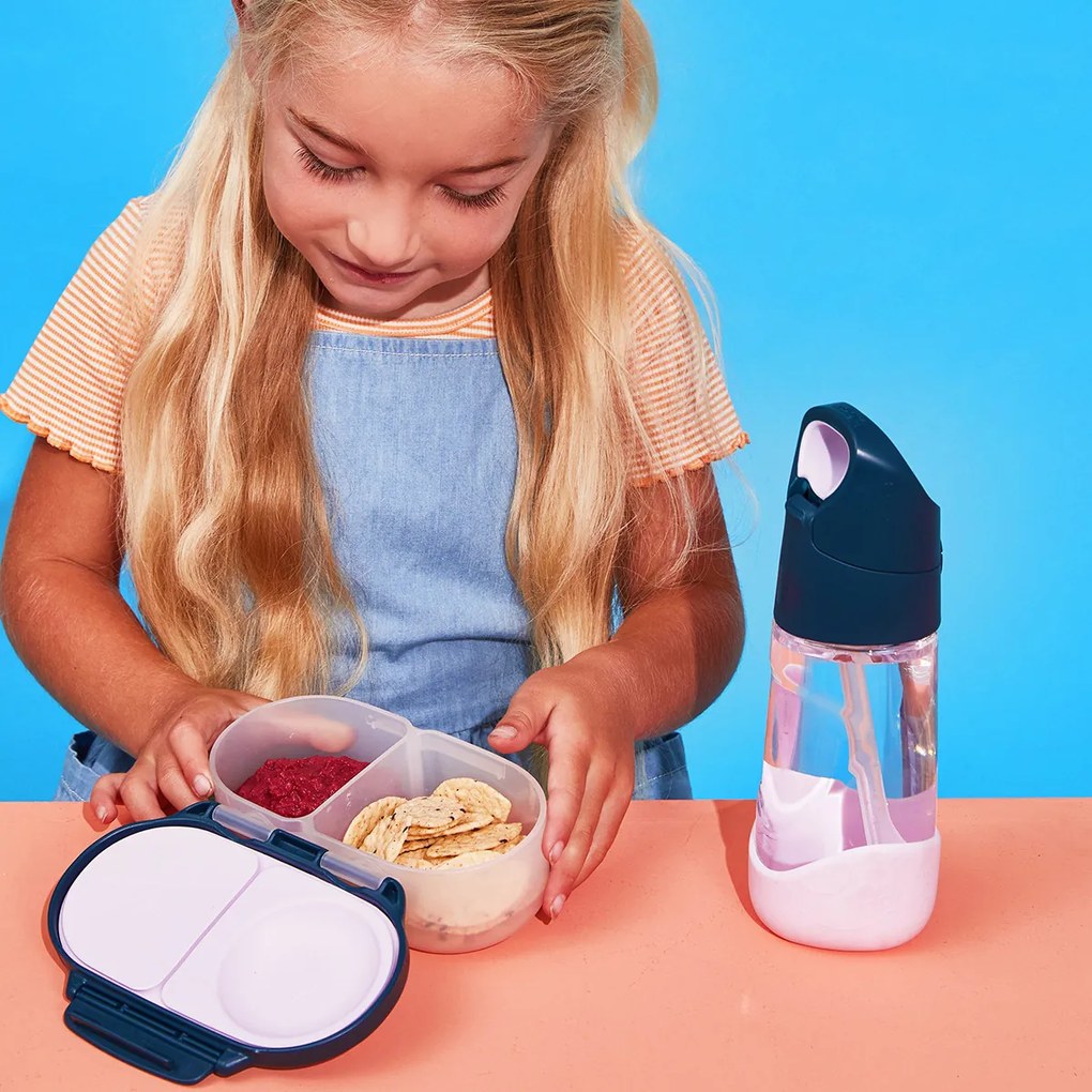 Box porta merenda piccolo – indaco/rosa