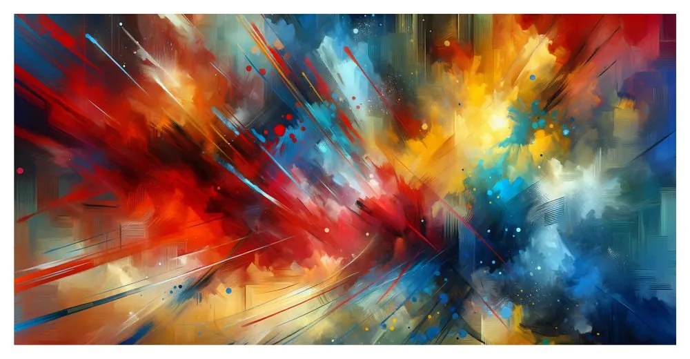 Quadro su tela – Universo colorato in movimento