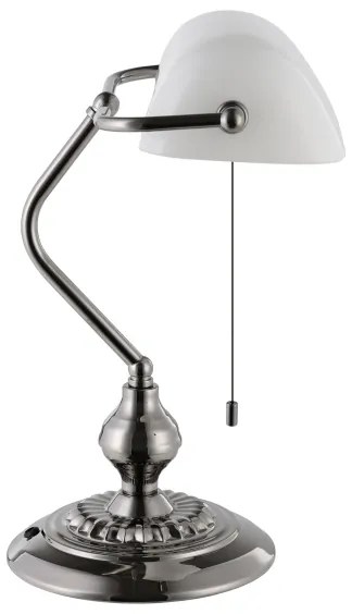 Eglo 901019 - Lampada da tavolo BANKER 1xE27/60W/230V bianco/cromo lucido