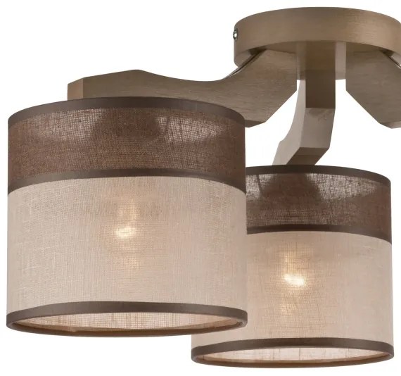 Paralume di ricambio ANDREA E27 Ø16 cm marrone/beige