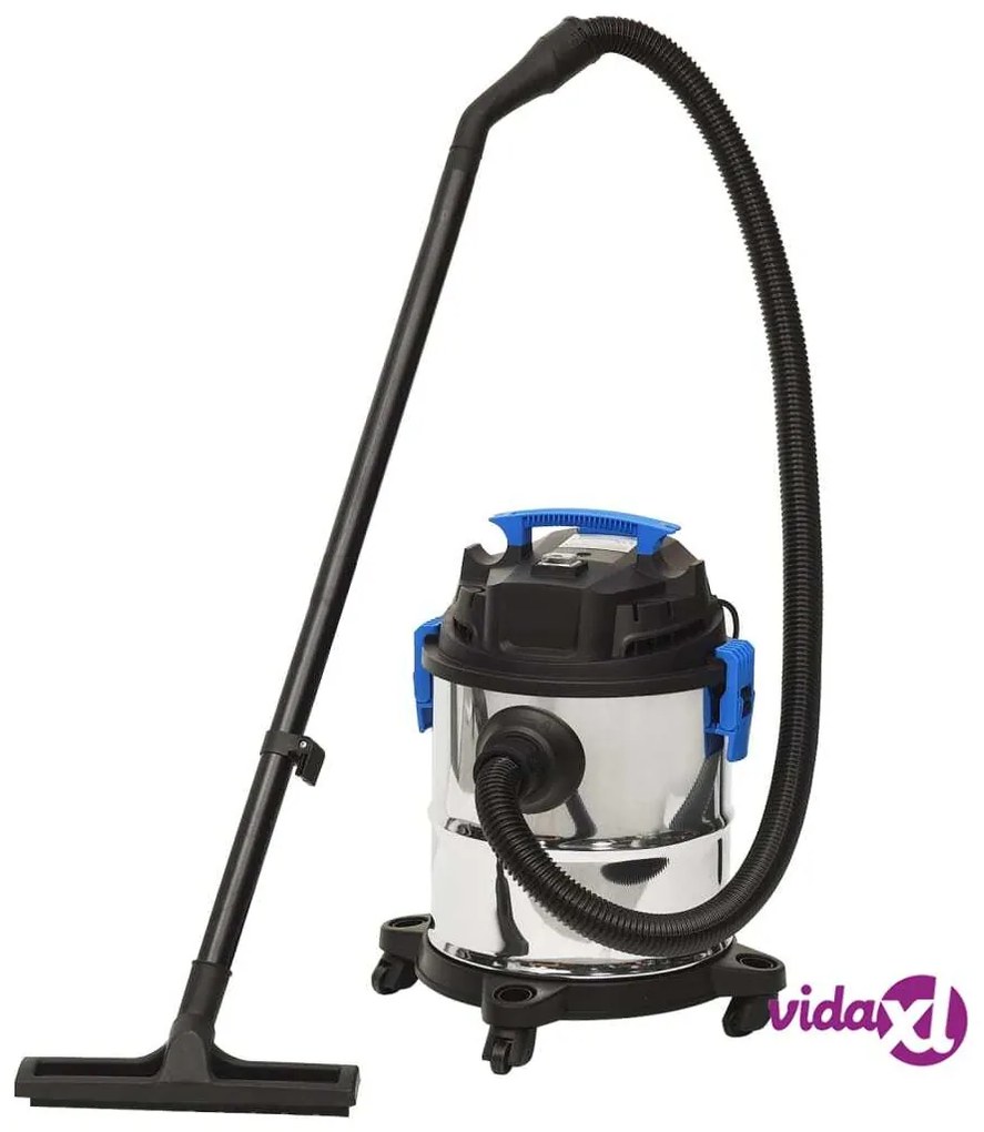 vidaXL Aspirapolvere e Aspiraliquidi 1200 W 20 L Argento