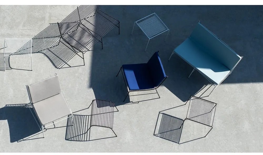 Sedia da giardino in metallo bianco String - Hübsch