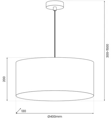 Lampadario a sospensione con filo FIORE 1xE27/15W/230V oro