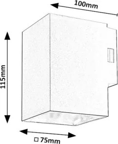 Rabalux 77156 - Applique a LED da esterno URFA LED/9W/230V IP65 nero