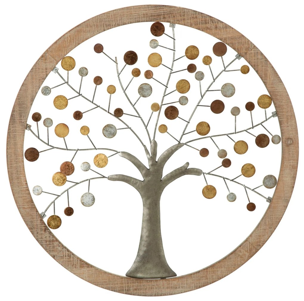 Pannello Decorativo Albero della Vita con Specchio Ø 61 cm