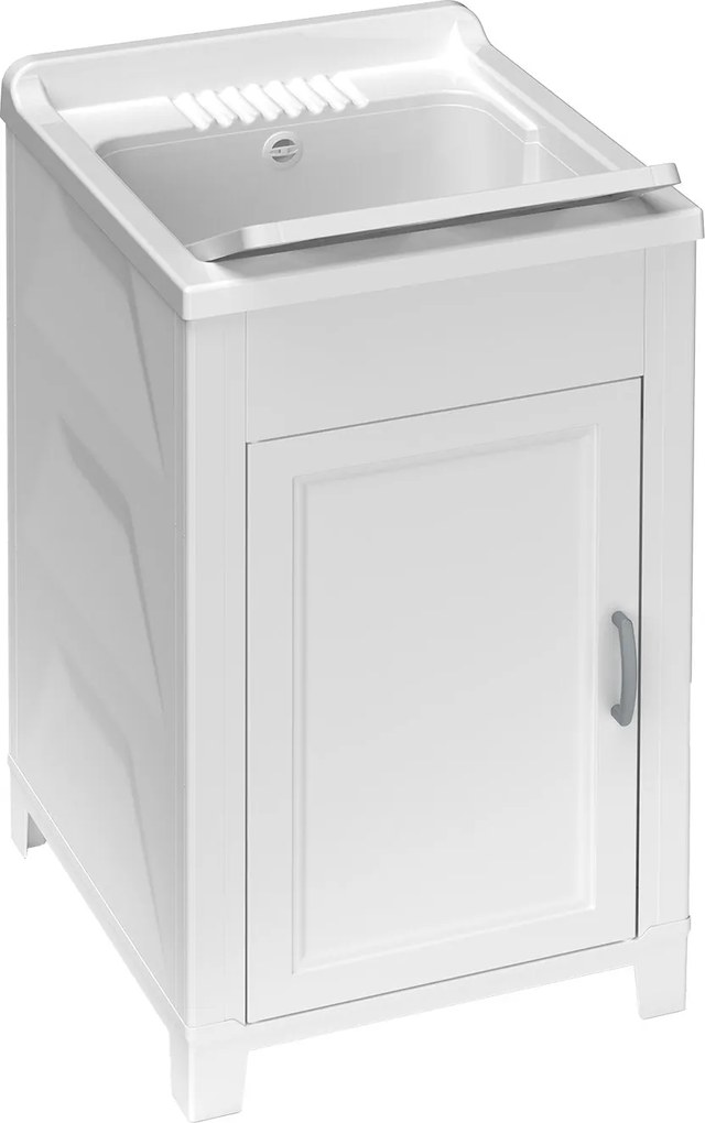 Mobile Lavatoio 45x50x85 cm 1 Anta in Resina Bianco...