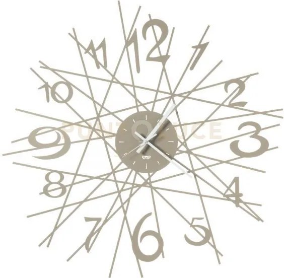 Orologio di design da parete zig zag beige