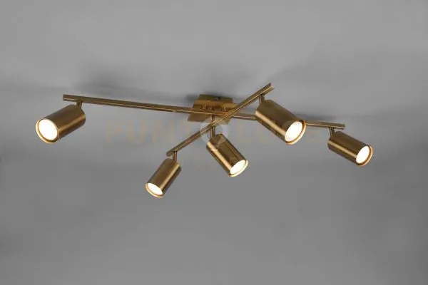 Marley plafoniera 2 barre orientabili 5 spots cilindro metallo otto...