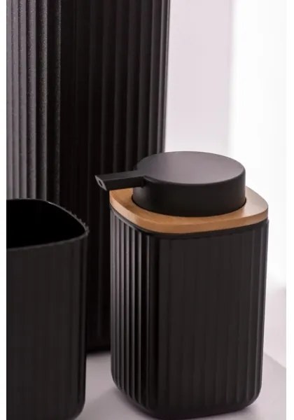 WENKO 25298100 - Dispenser di sapone ROTELLO 8,9x12,7 cm nero/marrone