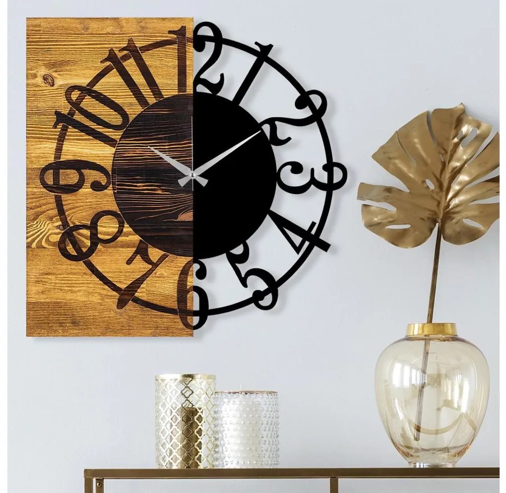 Orologio da parete 58x58 cm 1xAA legno/metallo