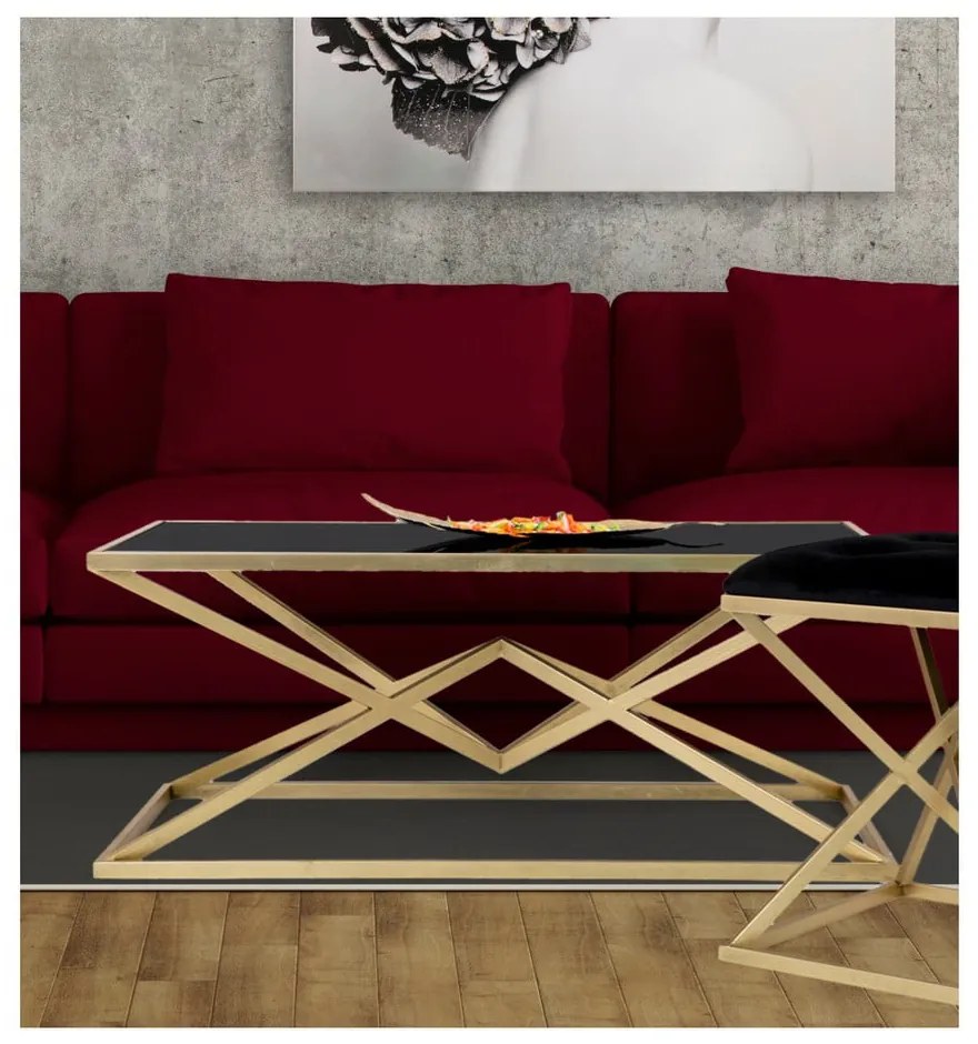 Tavolo da conferenza con piano in vetro nero , 110 x 60 cm Piramid - Mauro Ferretti