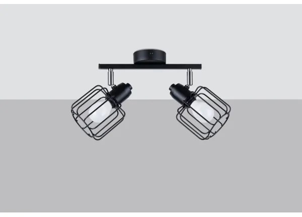 Sollux SL.1115 - Faretto BELUCI 2xE14/40W/230V nero