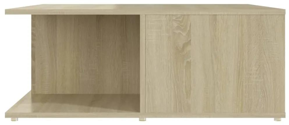 Tavolino Salotto Bianco e Rovere Sonoma 80x80x31cm Multistrato