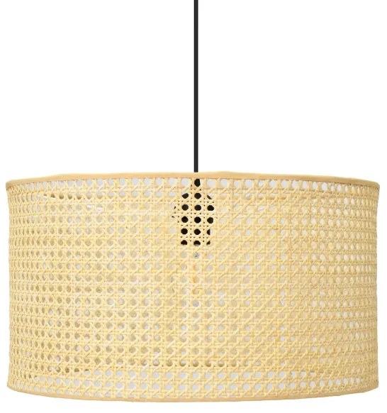 Lampadario a sospensione con filo ALBA 3xE27/15W/230V rattan/nero