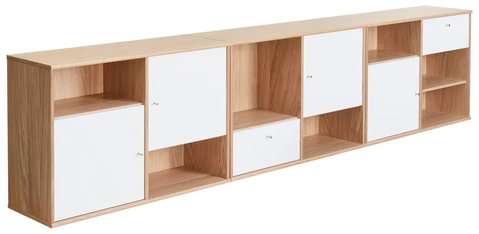 Cassettiera bassa bianca in rovere 267x61 cm Mistral - Hammel Furniture