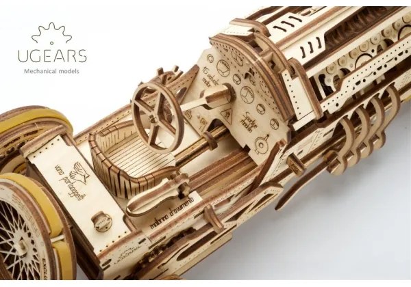Ugears - 3D puzzle meccanico in legno U9 Macchina Grand Prix