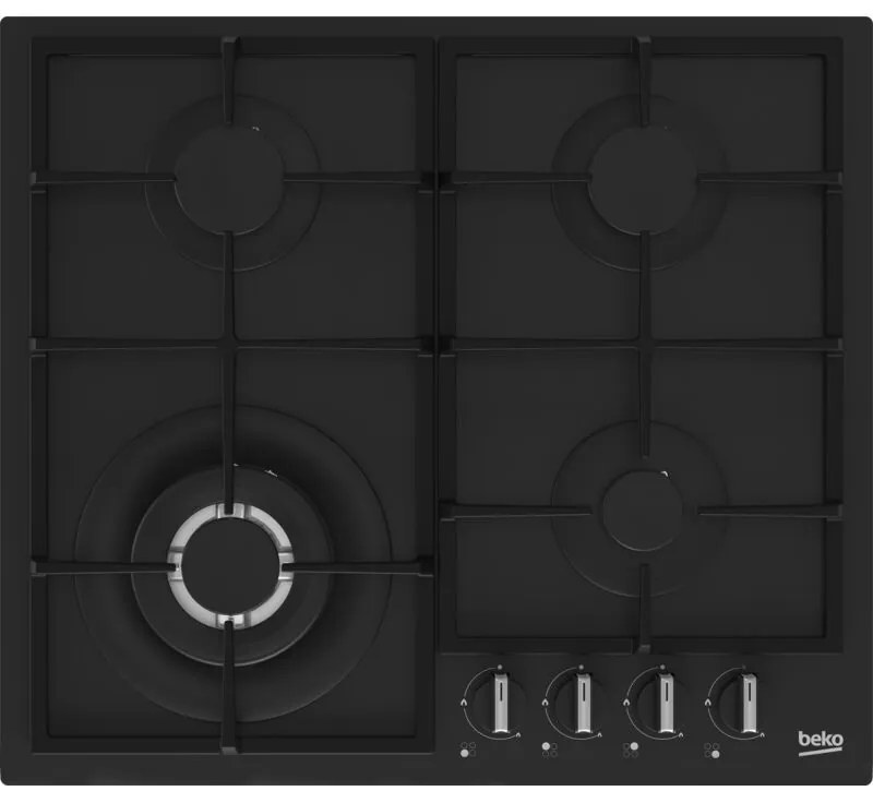 Beko - hiyg 64225 sbo piano cottura Nero Da incasso 60 cm Gas 4 Fornelli