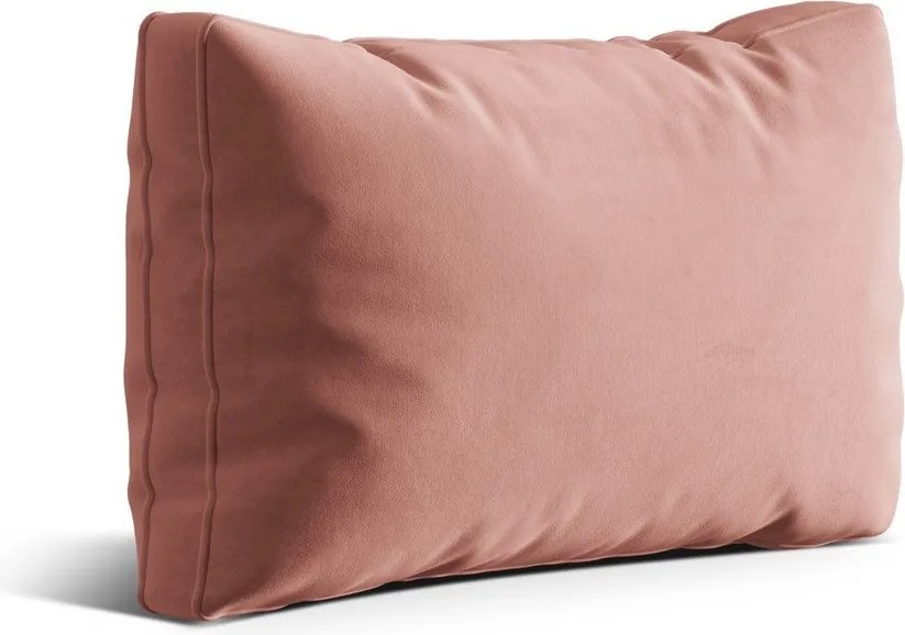 Cuscino per divano rosa con rivestimento in velluto Kemi – Cosmopolitan Design