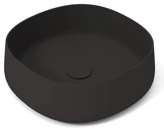 Lavabo da appoggio PADDLE OLYMPIA CERAMICA quadrato in ceramica L 42 x H 42 x P 40 cm nero