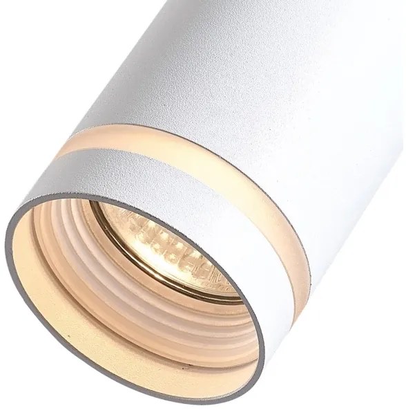 Lampadario su corda per sistema a binario trifase PIPE 1xGU10/25W/230V bianco